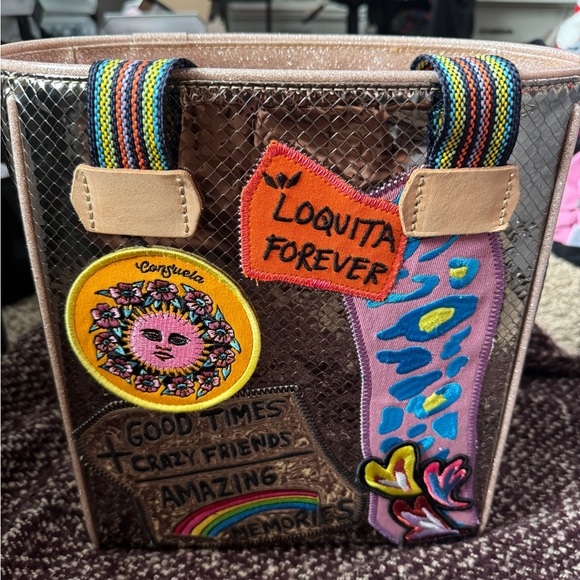 Kyle Chica Metallic Embroidered Patches Tote - Picture 4 of 4